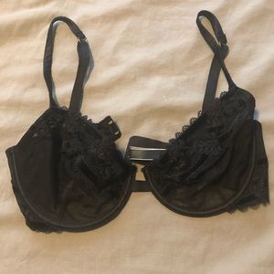 Victoria’s Secret Velvet & Lace Unlined Bra 34DD